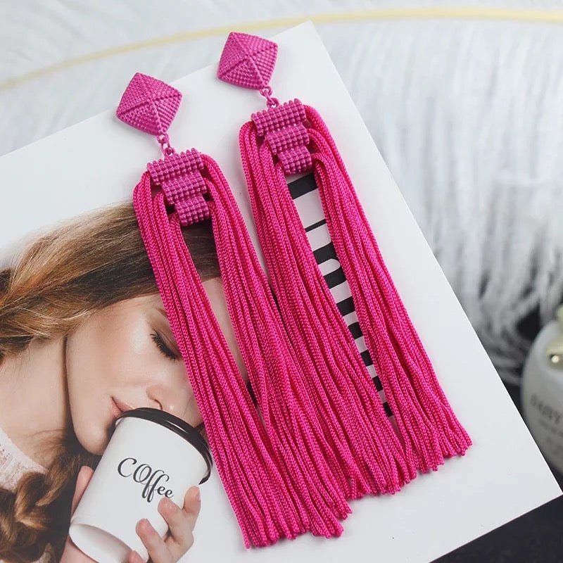 The Pynk — Tassel Fringe Earrings - Gentre Official